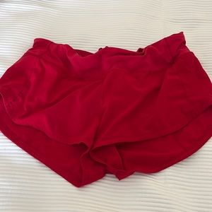 lululemon red speed up short